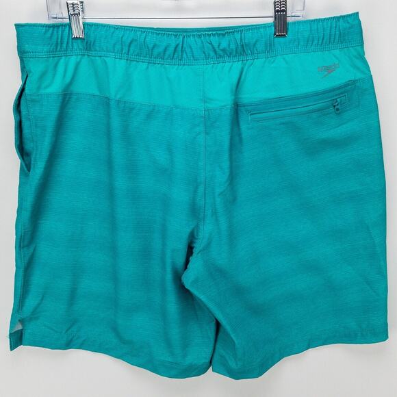SPEEDO Lined Swim Trunks Lot of 2 Mens Men's XL Blue Green Pockets Drawstring - Picture 8 of 13